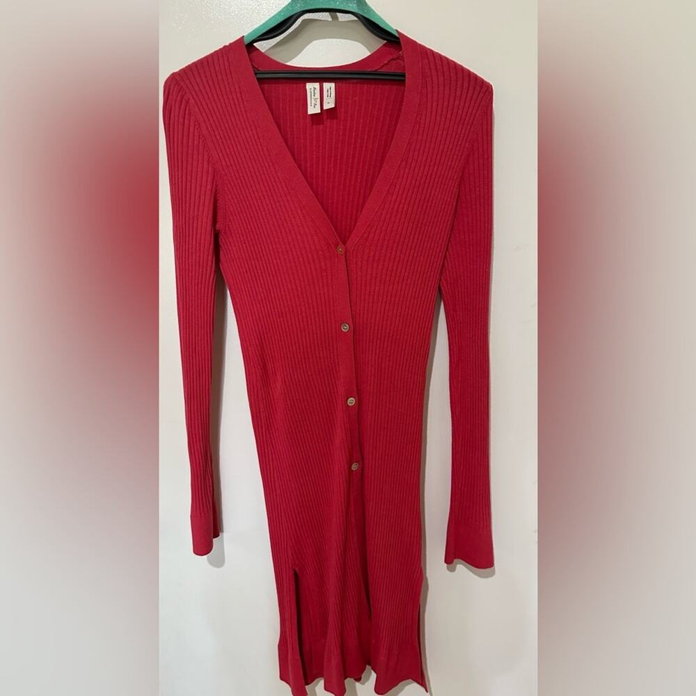 Anthropologie Meadow Rue Women’s Cardigan Sweater Redish Orange Size M
